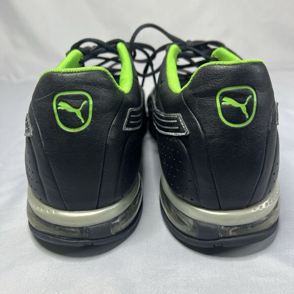 Mens Puma~Black/Green Sneakers~Size 11~Pre-owned - Picture 7 of 10